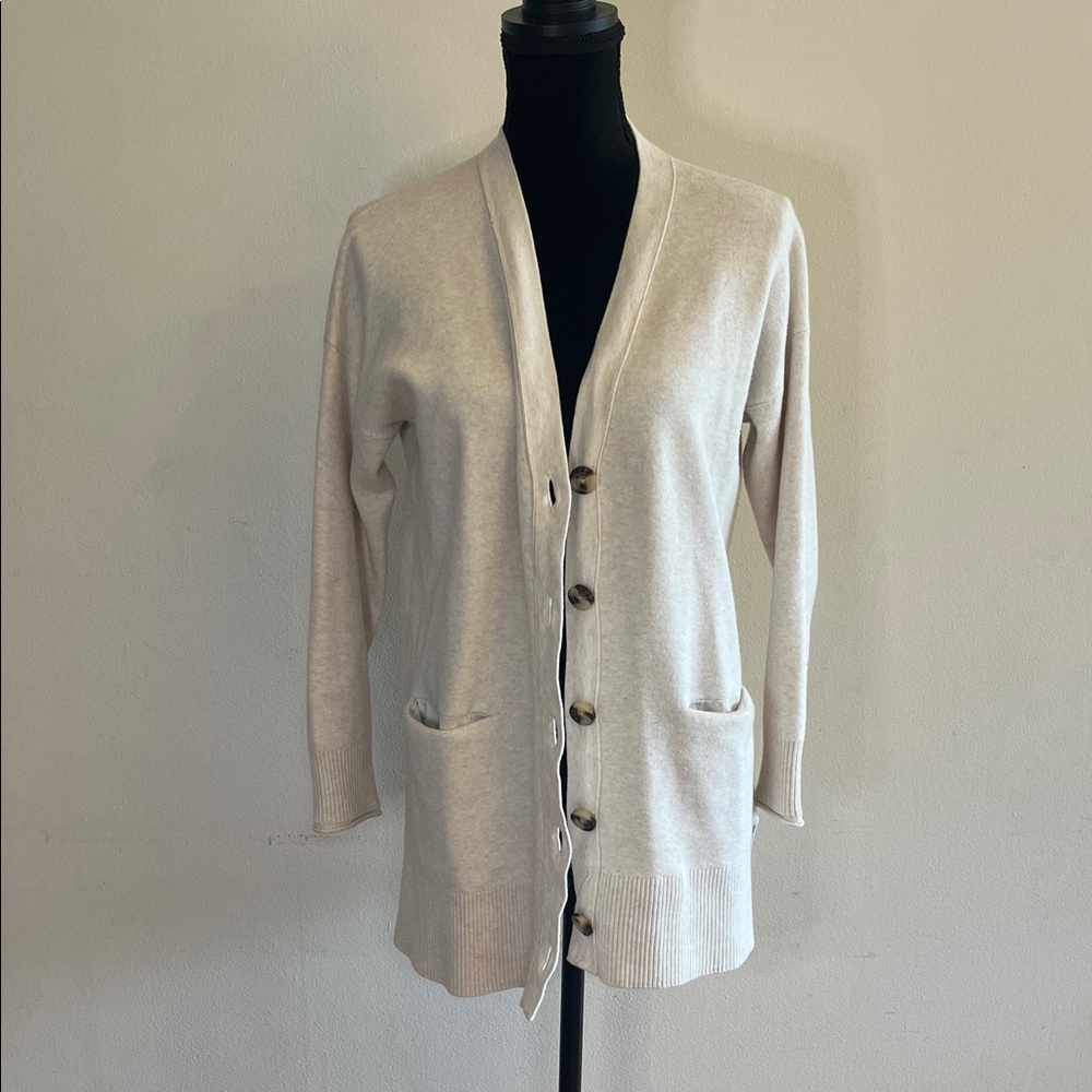 Madewell Cream Button-Up Cardigan